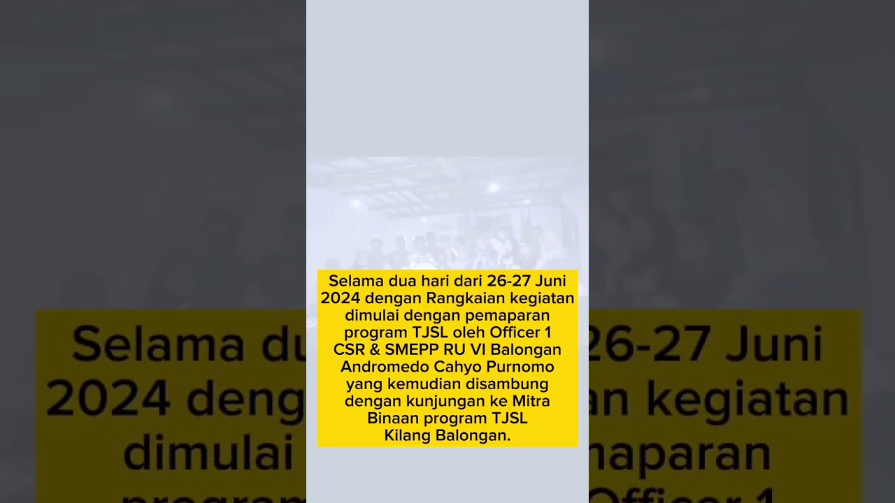 Kembali ke target utama yaitu PROPER EMAS, kilang balongan mantapkan persiapan