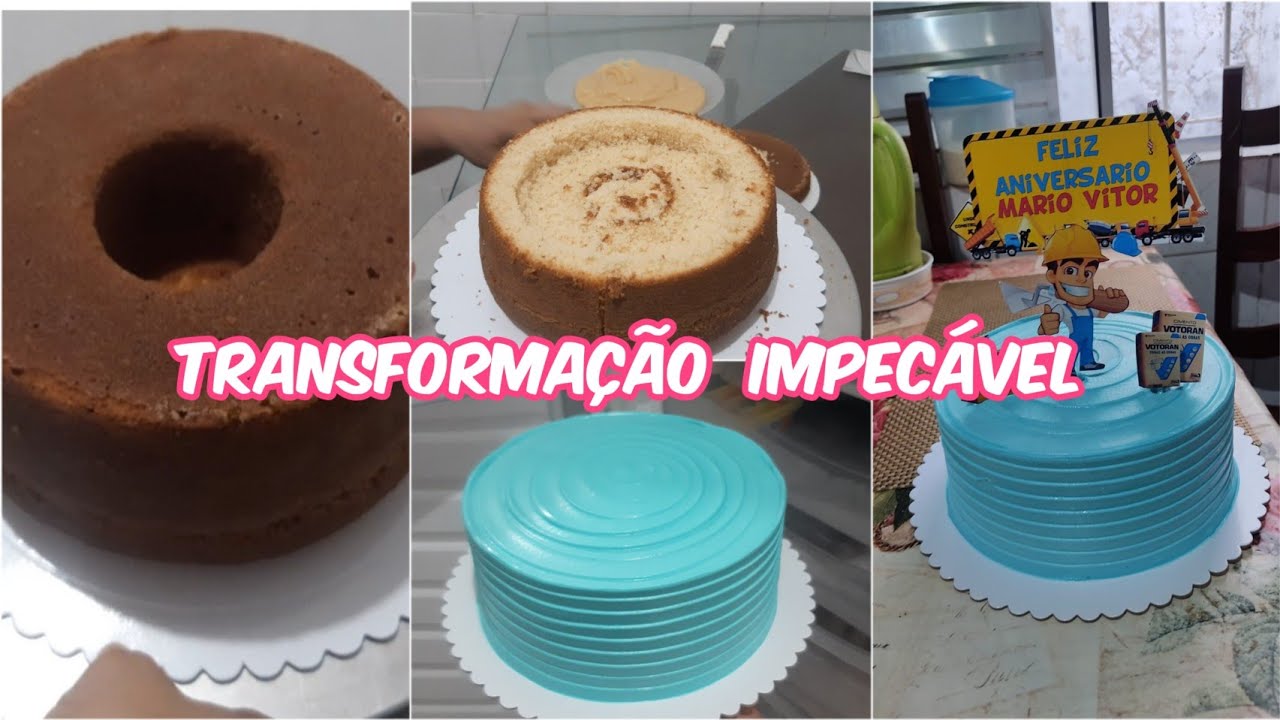 Como transformei um bolo de buraco no meio em um bolo de aniversário