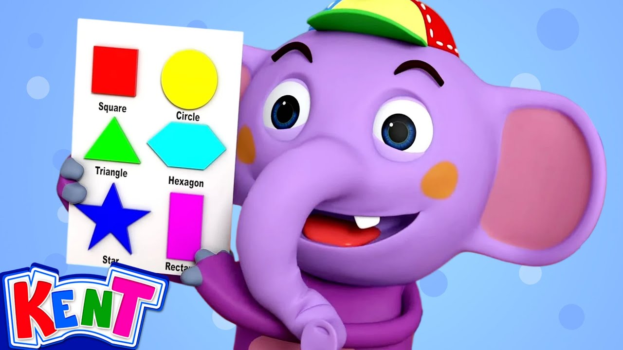 Learn Shapes with Everyday Objects  | Fun Songs and Nursery Rhymes By Kent The Elephant