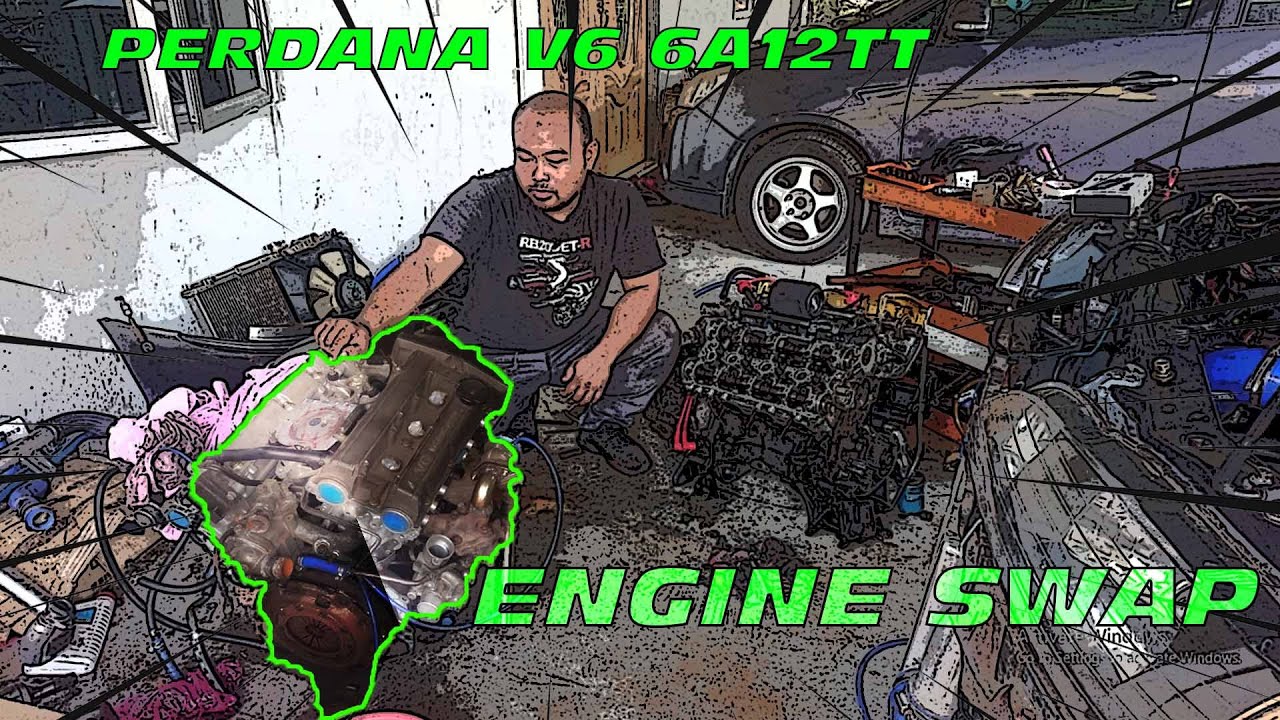 PERDANA V6 TWIN TURBO - TUKAR ENJIN - PART 1