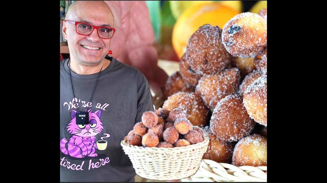 Castagnole con uvetta e arancia frittelle di carnevale