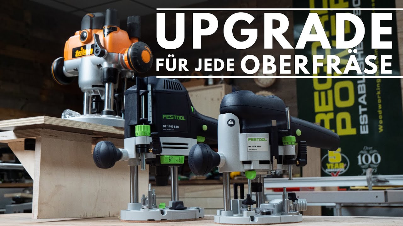 Tuning für jede Oberfräse - Schmale Kanten, Kreise und Flächen fräsen ohne Probleme