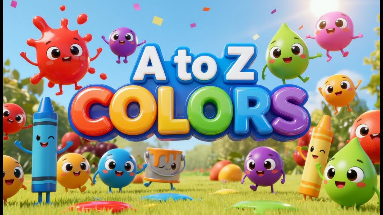 A to Z Colors Names for Kids | Learn Color Names | Educational Video for Preschoolers