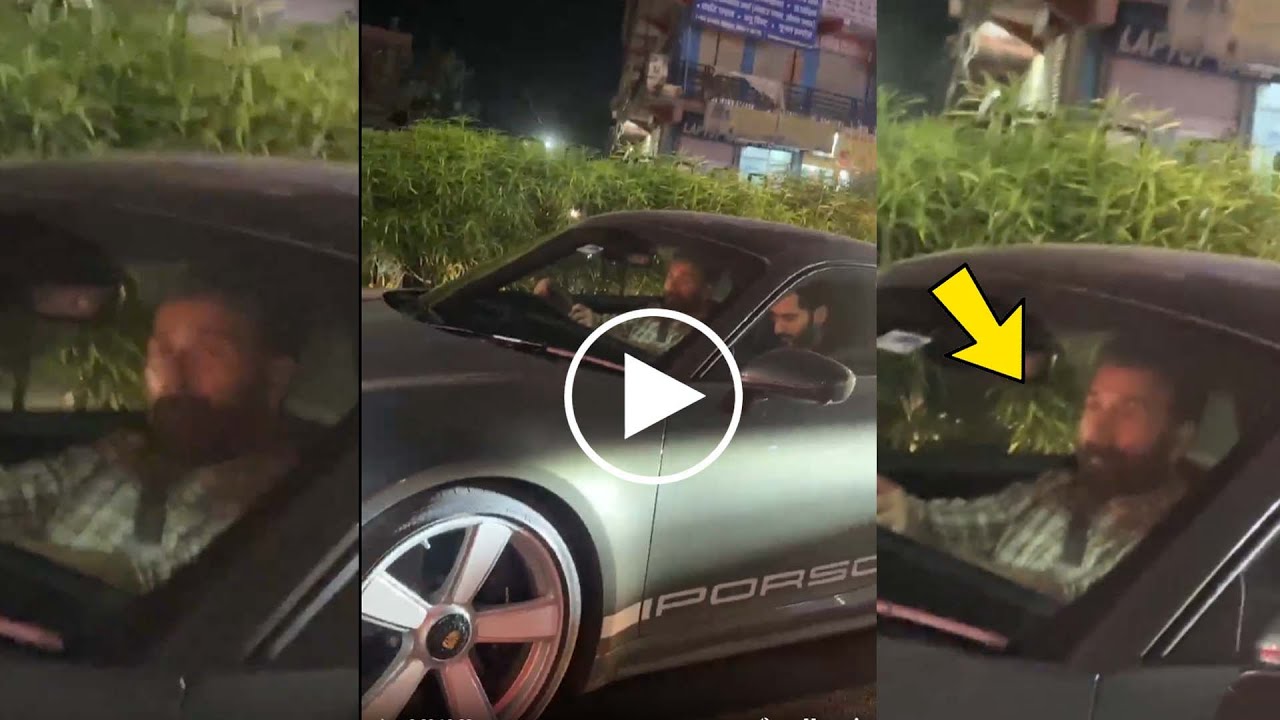 Sunny Deol was out in his Porsche Car Late At Night on the Road of Jaipur, shooting for Suriya
