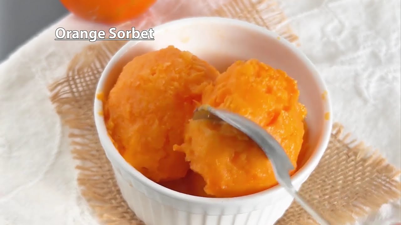 Simplest Ever 1 Ingredient Orange Sorbet Recipe