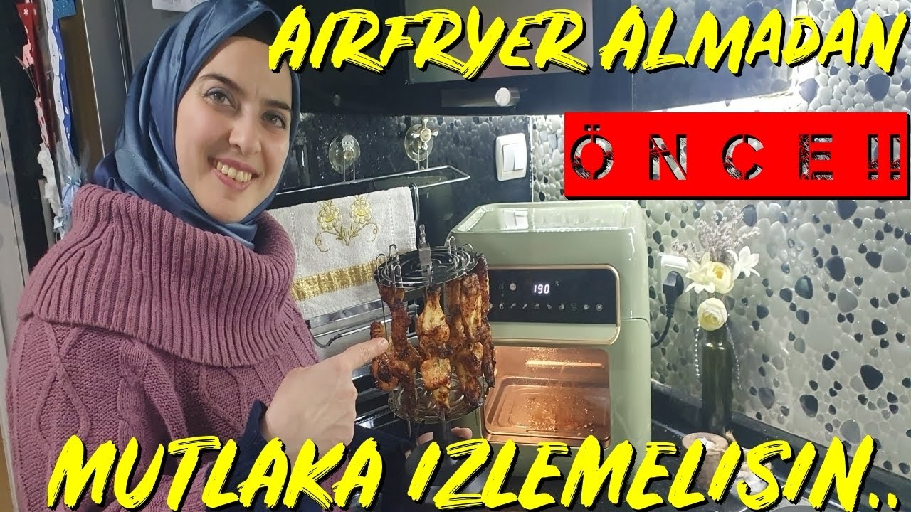 Evinize Airfryer Almadan Önce MUTLAKA İZLE ! | OneMoon Airfryer OA9 10 lt Retro Green Yağsız Fritöz