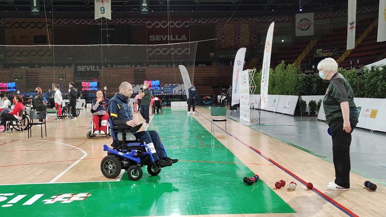 Seville 2021 World Boccia Europe - BC4 Pool C - Artem Kolinko (UKR) vs Vasile Agache (ESP)