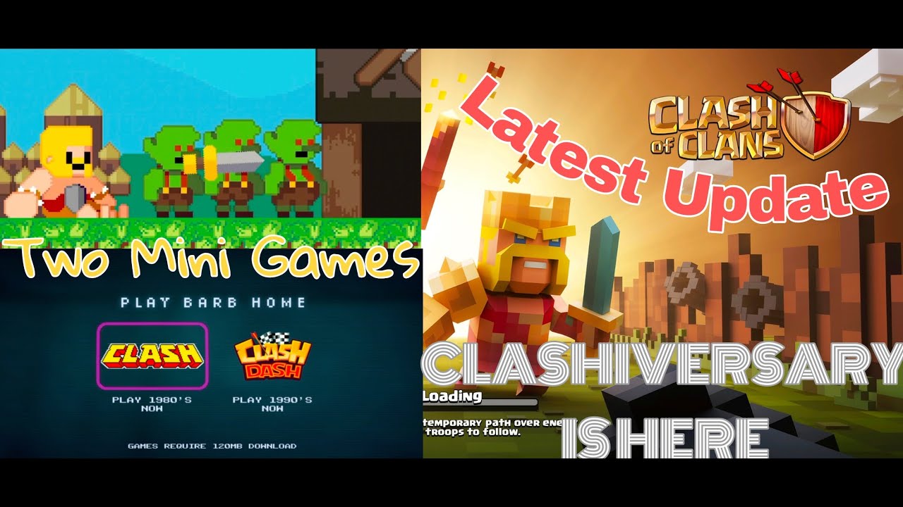 Clash Of Clans latest CLASHIVERSARY update August 2022 on 40th anniversary,CLASH & CLASH DASH!!!
