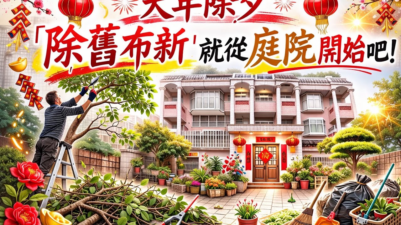大年除夕「除舊布新」就從庭院開始吧！￼2026年2月16日
