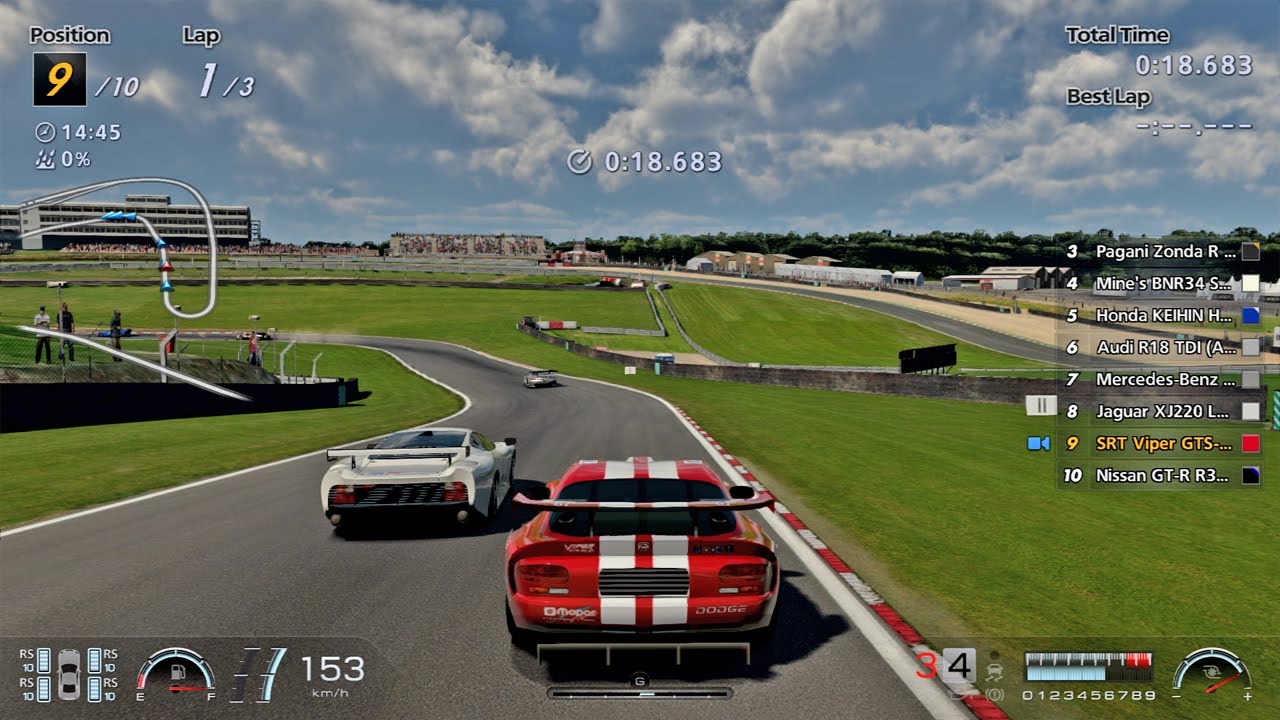 GT6 | SRT Viper GTS-R (Team Oreca) #91 2000 | Brands Hatch Grand Prix Circuit race | PS3
