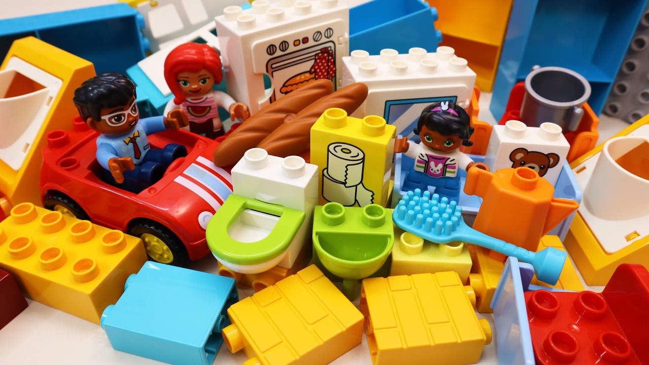 Satisfying Building Blocks ASMR Lego Duplo Kitchen Bathroom Bedroom Villa
