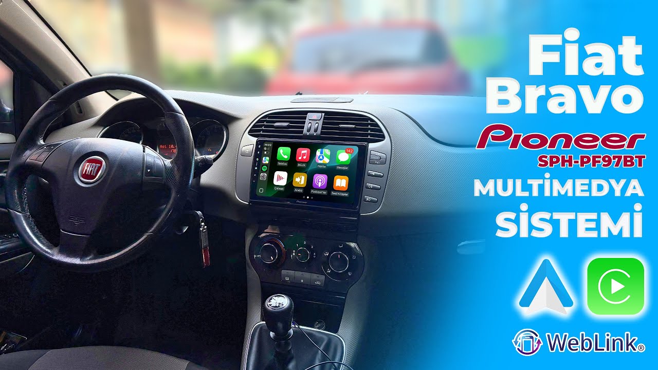 Fiat Bravo 2007–2013 | CarPlay & Android Auto Destekli Pioneer Multimedya Montajı (22-288)