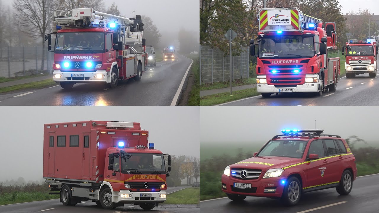 [B3-Industriebrand] Katastrophenschutzübung der Feuerwehren & THW bei Nestlé in Osthofen