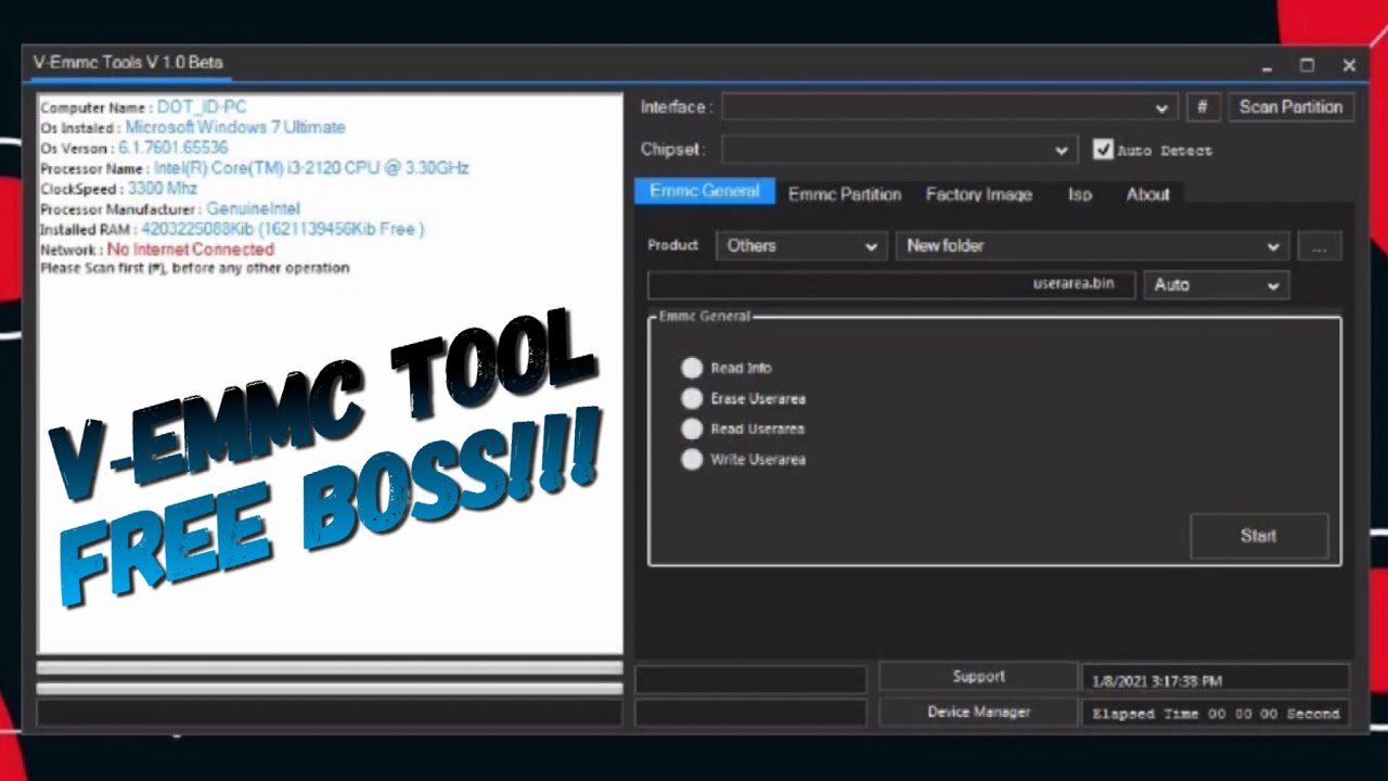 V-Emmc Tools V1.0 Free. [Tools buat ngerjain mmc tanpa Box]