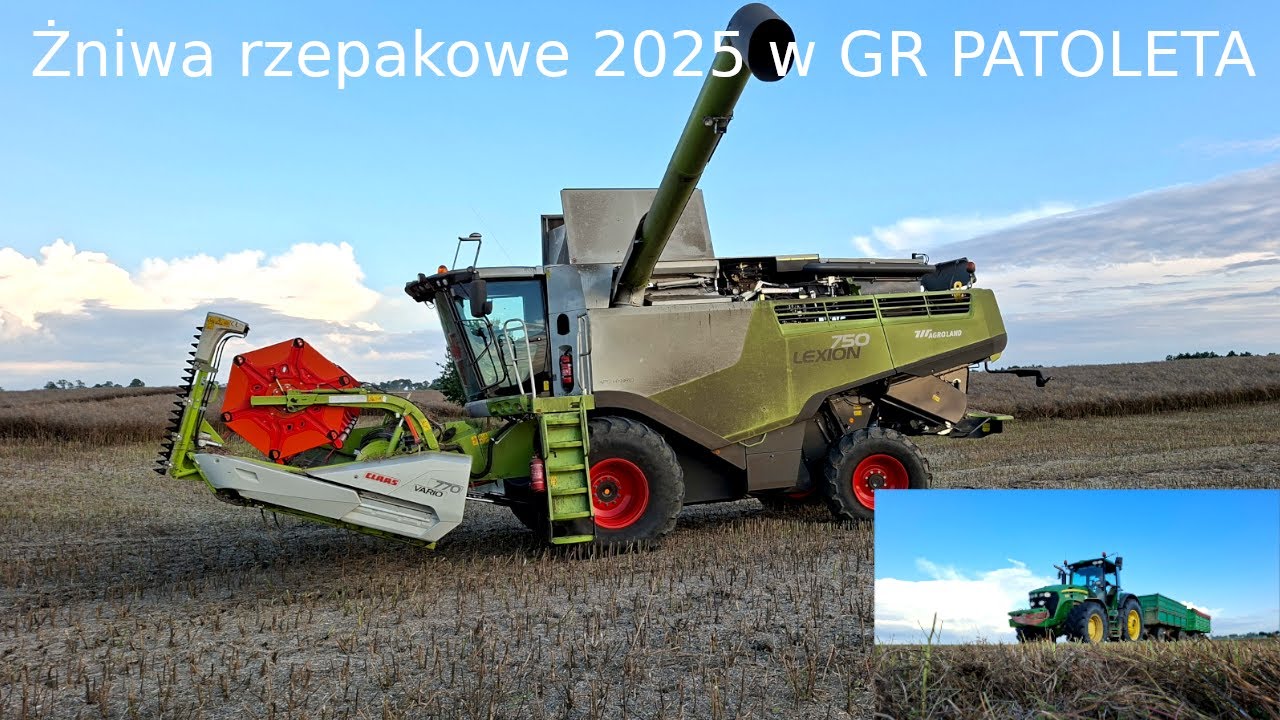 Żniwa rzepakowe 2025/2xClaas/2xJohndeere