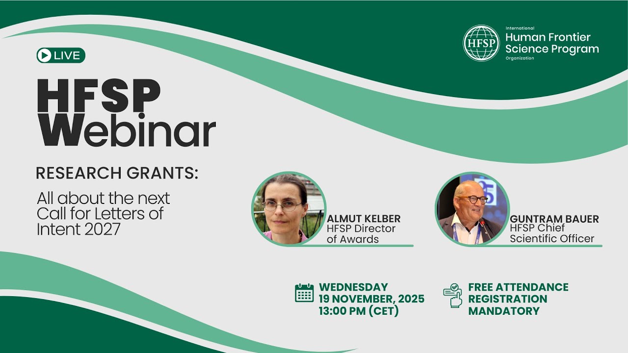 HFSP Research Grants Webinar: 2027 edition