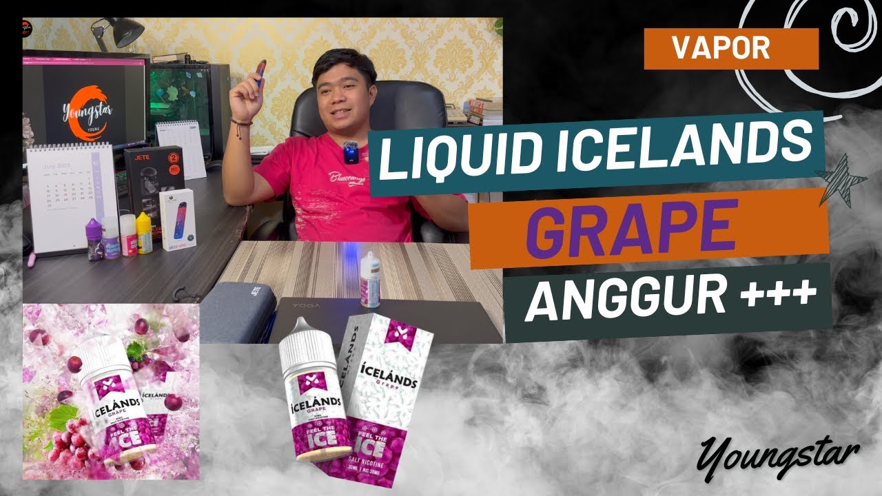 RIVIEW LIQUID SALTNIC ICELANDS GRAPE : LIQUID SUPER DINGIN DAN MANIS GAESSS...!!