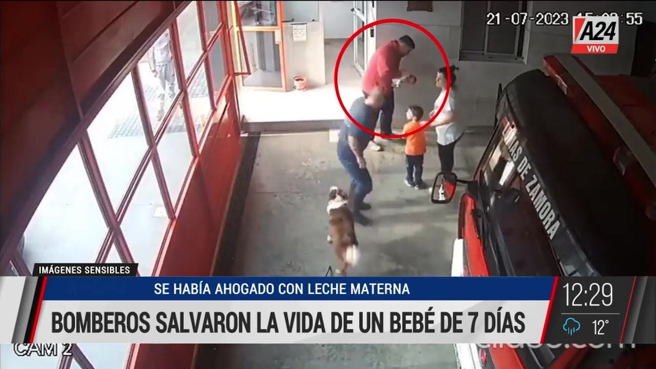 Lomas de Zamora: bomberos salvan la vida de un bebé de 7 días