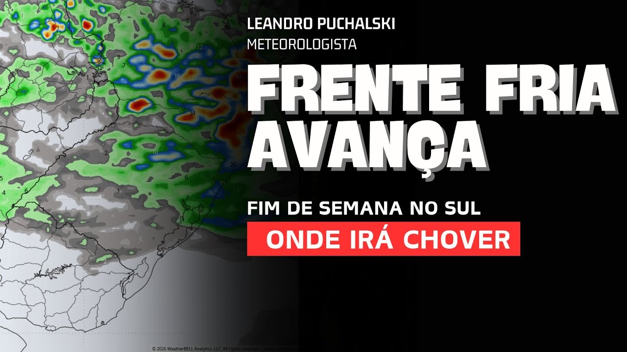 FRENTE FRIA AVANÇA PELO SUL