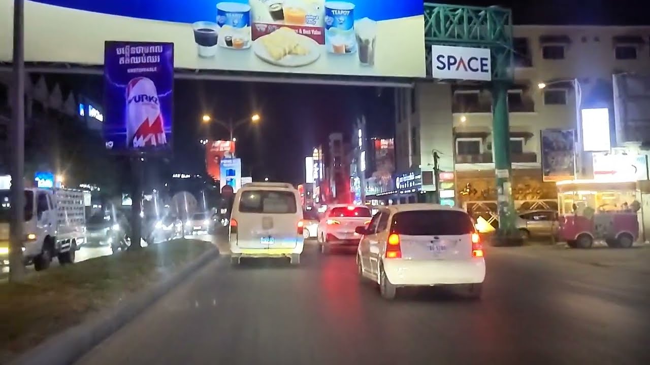 Sunset to Night Ride in Phnom Penh | Real City Experience