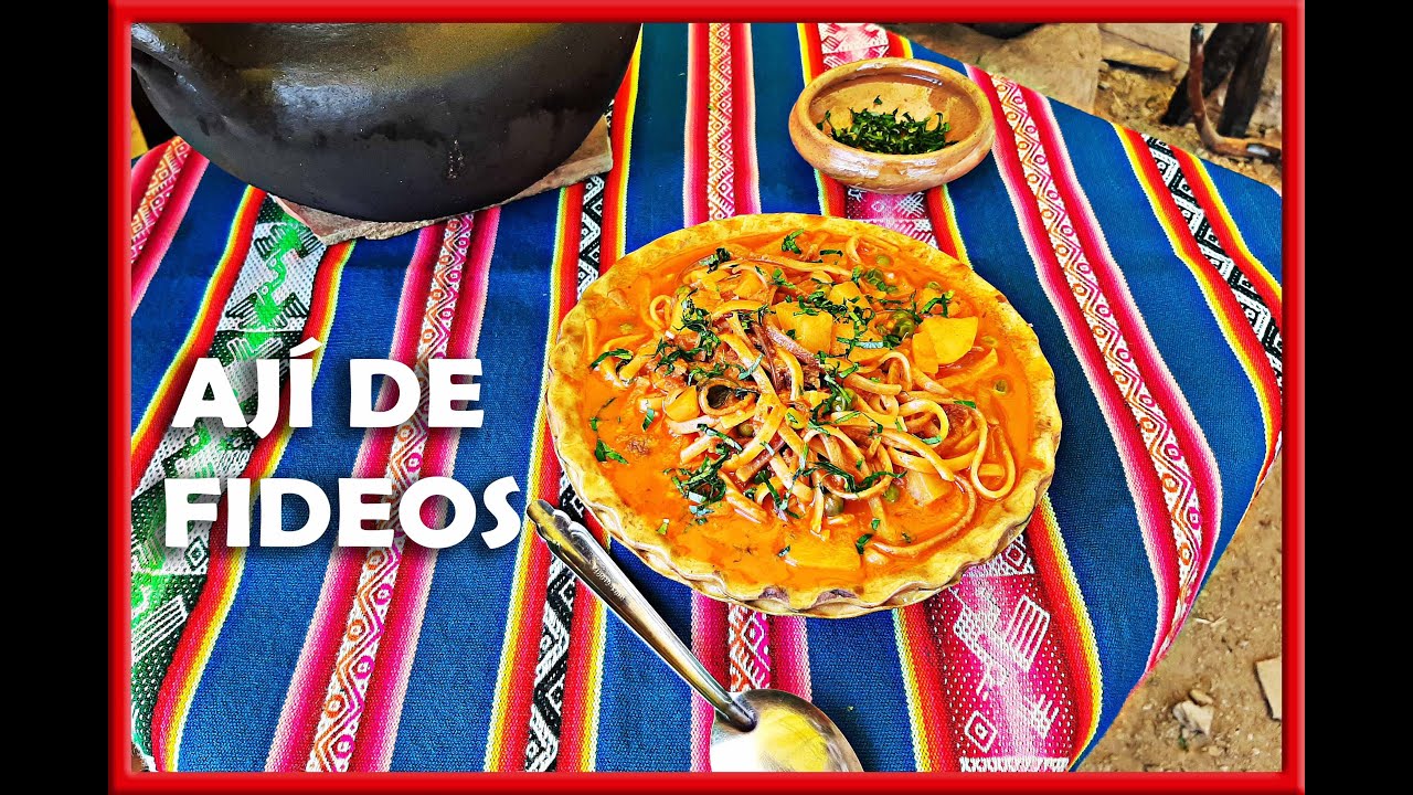 AJÍ DE FIDEOS, CON FIDEOS LARGOS