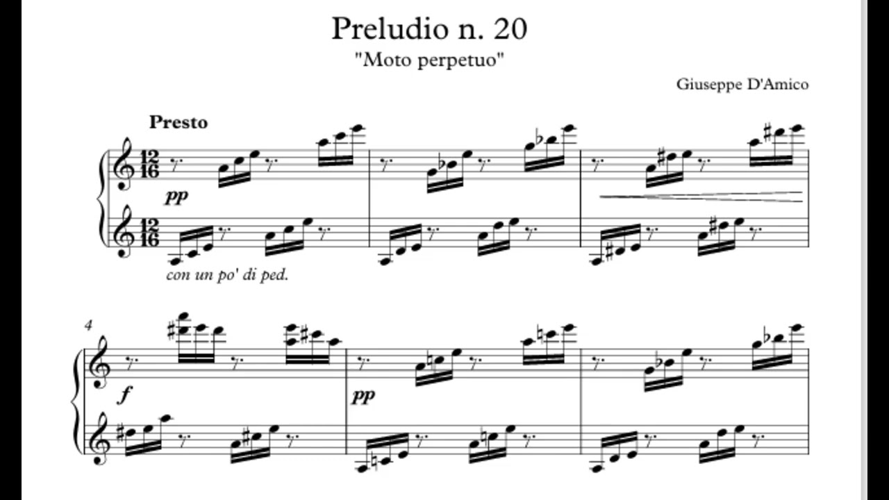 Giuseppe D'Amico: Preludio n. 20 
