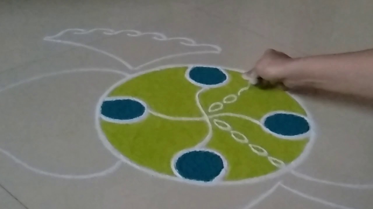 A Rangoli Using Plate | Quarantine Rangoli | Lockdown Rangoli