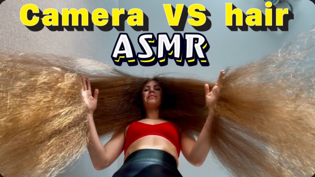 Camera vs hair. Brushing. Hair flip. ASMR