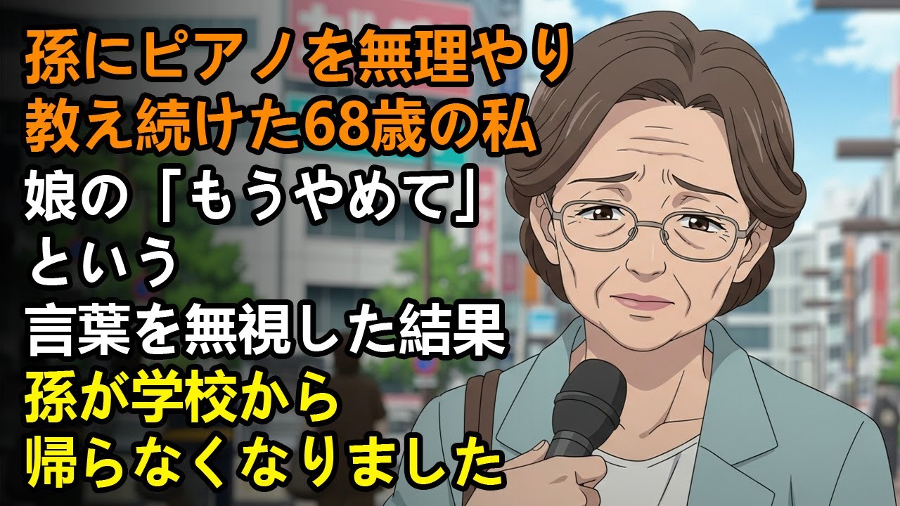 孫にピアノを無理やり教え続けた68歳の私、娘の「もうやめて」という言葉を無視した結果、孫が学校から帰らなくなりました