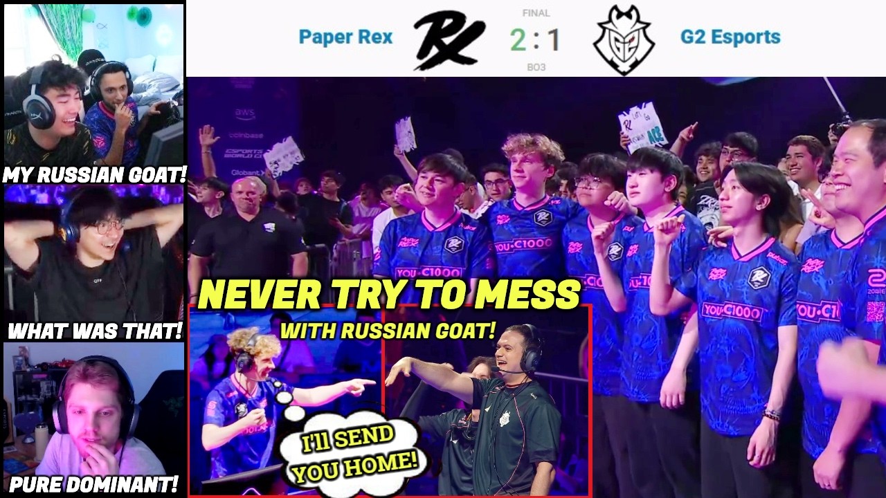 FNS, S0m, TenZ & Demon1 Reacts to PRX W Gaming Insanely Cooked G2 in VCT Master Santiago