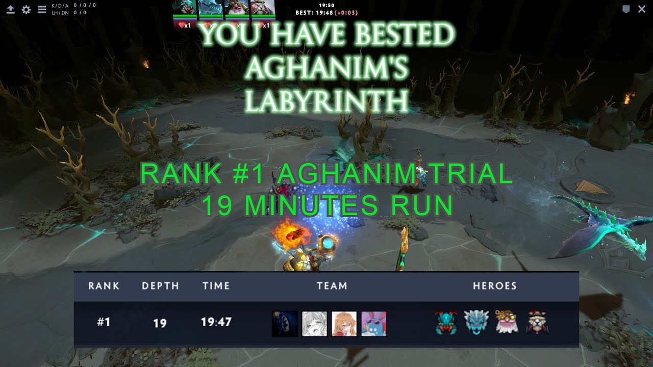 INSANE AGHANIM TRIAL 19 MINUTES END! (RANK #1 LEADERBOARD) FULL GAMEPLAY