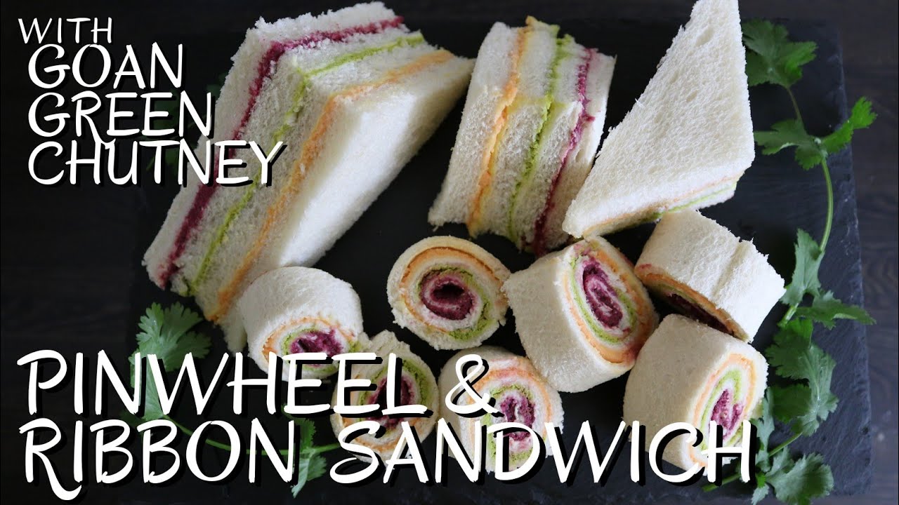 PINWHEEL | RIBBON | PARTY SANDWICH | TRICOLOUR SANDWICH | WITH GOAN GREEN CHUTNEY | PARTY SNACK