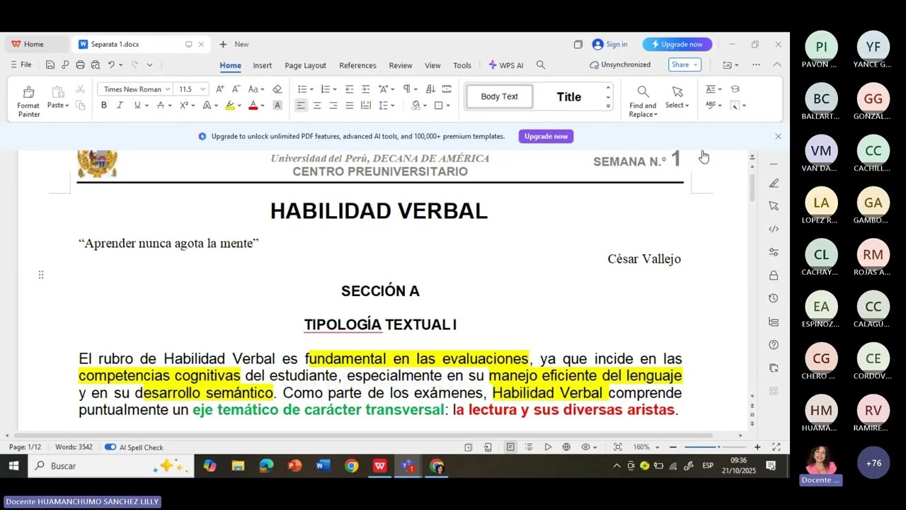 Habilidad Verbal- Semana 01 - Pre San Marcos Ciclo 2025-II (Nuevo Ciclo)