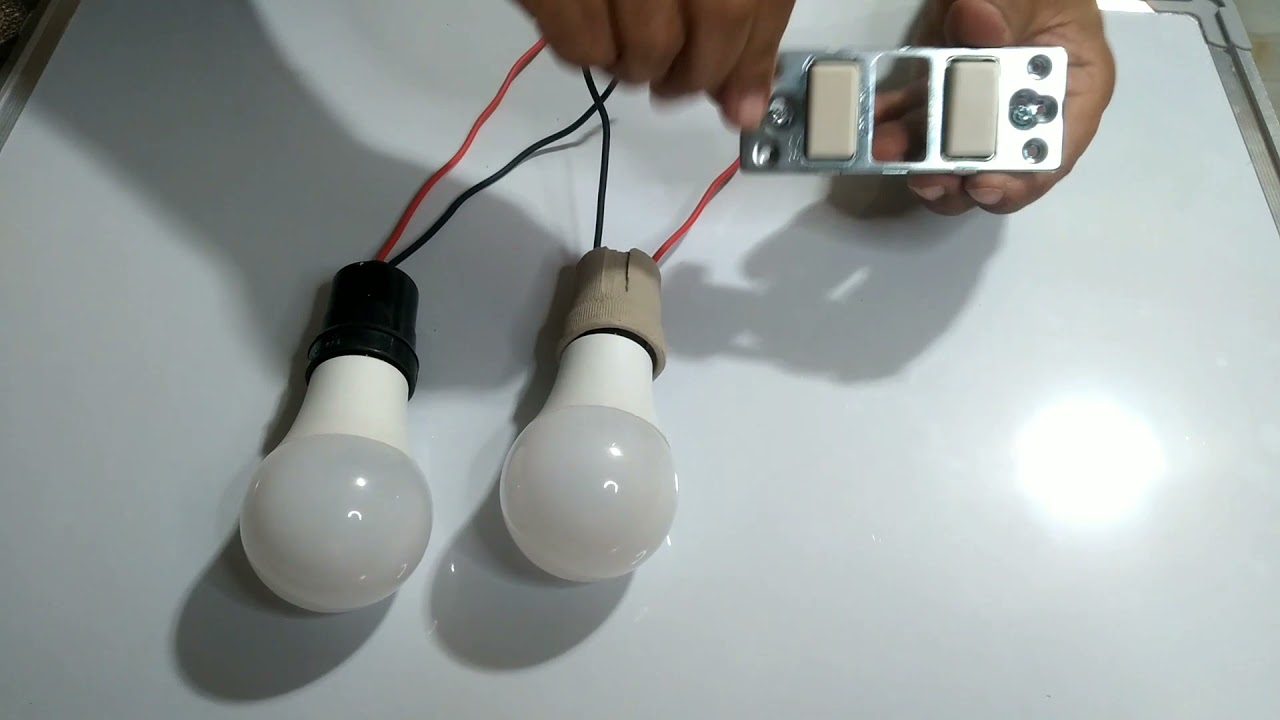 توصيل لمبتين على مفتاح زوجى  نجف