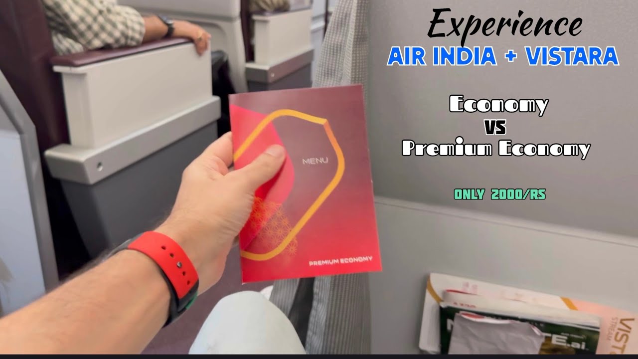 Premium Economy Experience ✈️ DELHI TO MUMBAI flight journey with Air India | Raahul Doda