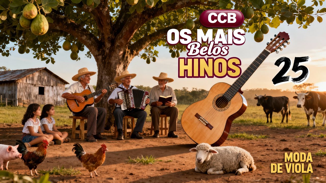 Os Mais Belos Hinos da CCB na Viola Caipira | Melodias que Acalmam o Coração