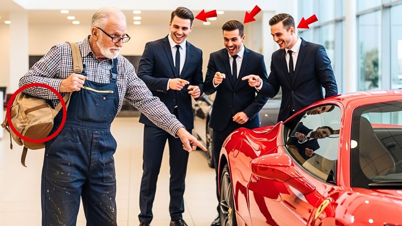 “QUIERO UN FERRARI” — DIJO EL MECÁNICO JUBILADO..LOS VENDEDORES RIERON SIN SABER QUIÉN ERA