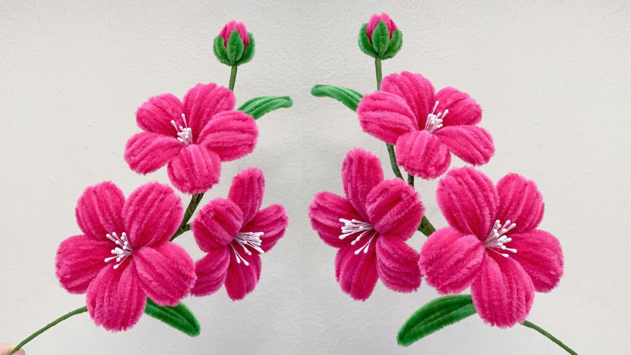 モールフラワー【大きなお花】DIY　モールで簡単な作り方