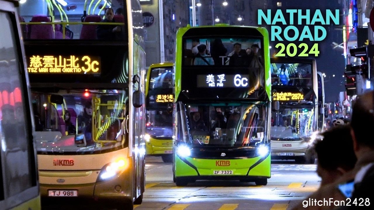 Double Decker Extravaganza! Night Buses on Nathan Road, Hong Kong 2024