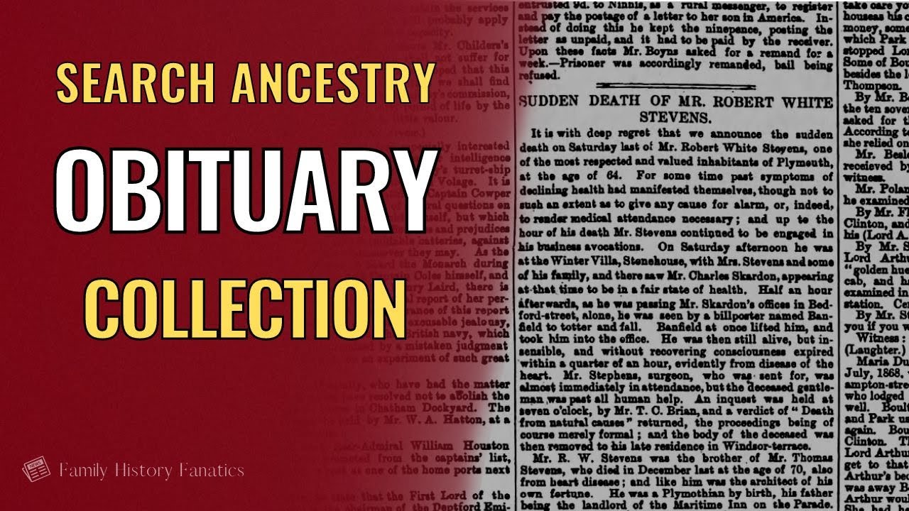 Exploring Ancestry's Obituary Records That's Linked to Newspapers.com | TUTORIAL