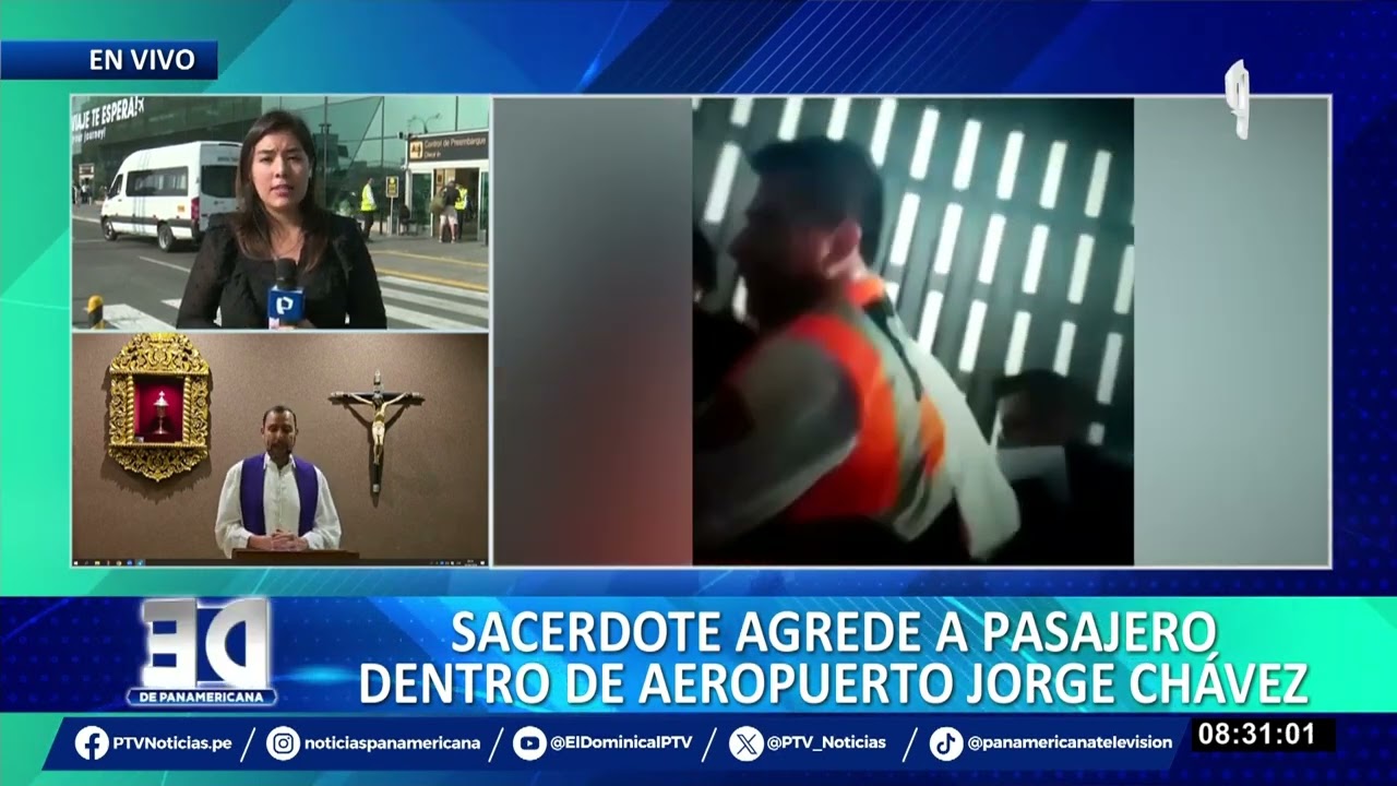 Sacerdote de iglesia de Miraflores agredió a aeromoza en aeropuerto Jorge Chávez