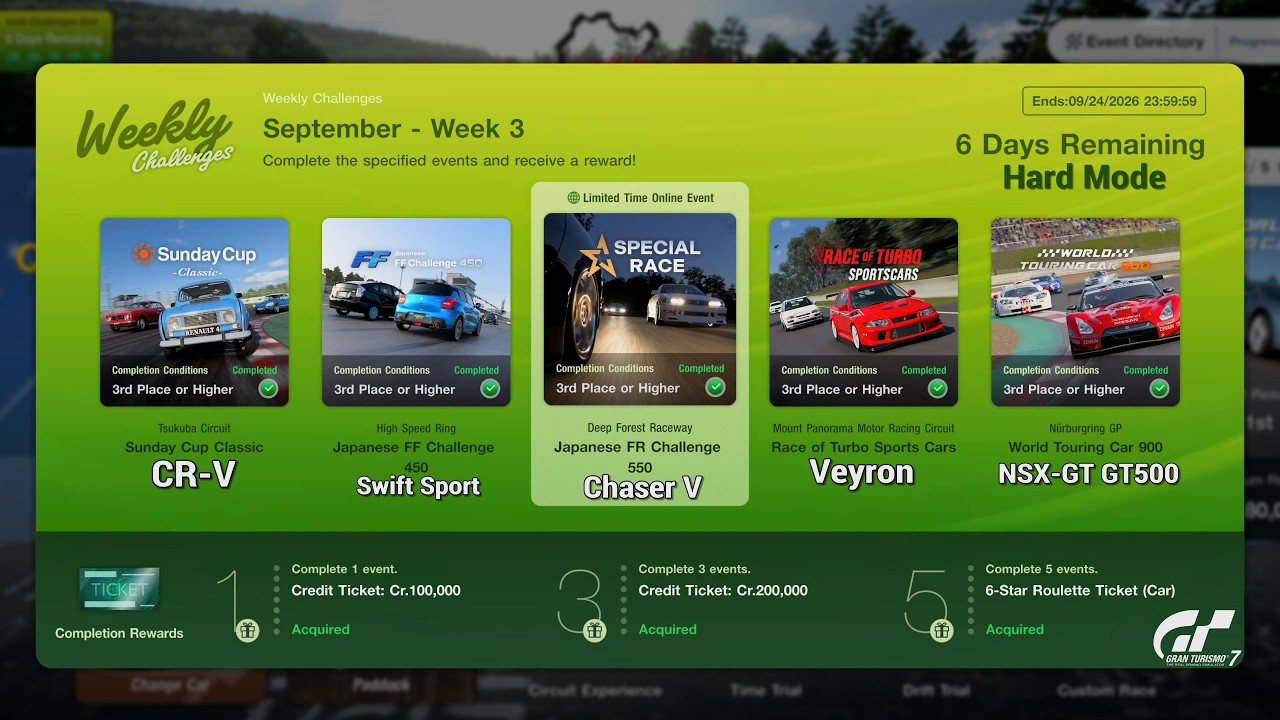 Gran Turismo 7 | Weekly Challenges September 2026 Wk.3 - Japanese FR 550 