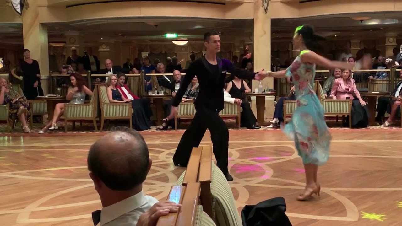 Cunard Queen Victoria. Dance performance Rumba