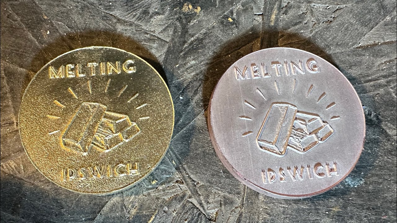 MELTING BRASS AND CASTING MY CHANNEL COIN- petrobond sand 