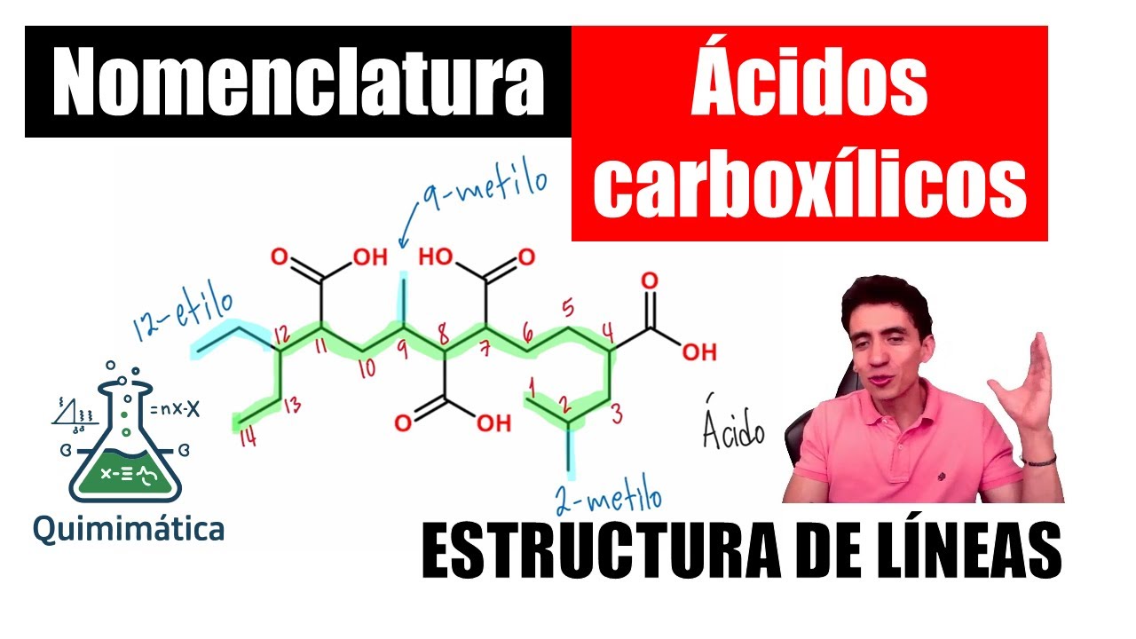 ¿Cómo nombrar ácidos carboxílicos? | Nomenclatura IUPAC explicada paso a paso 🧪🔥