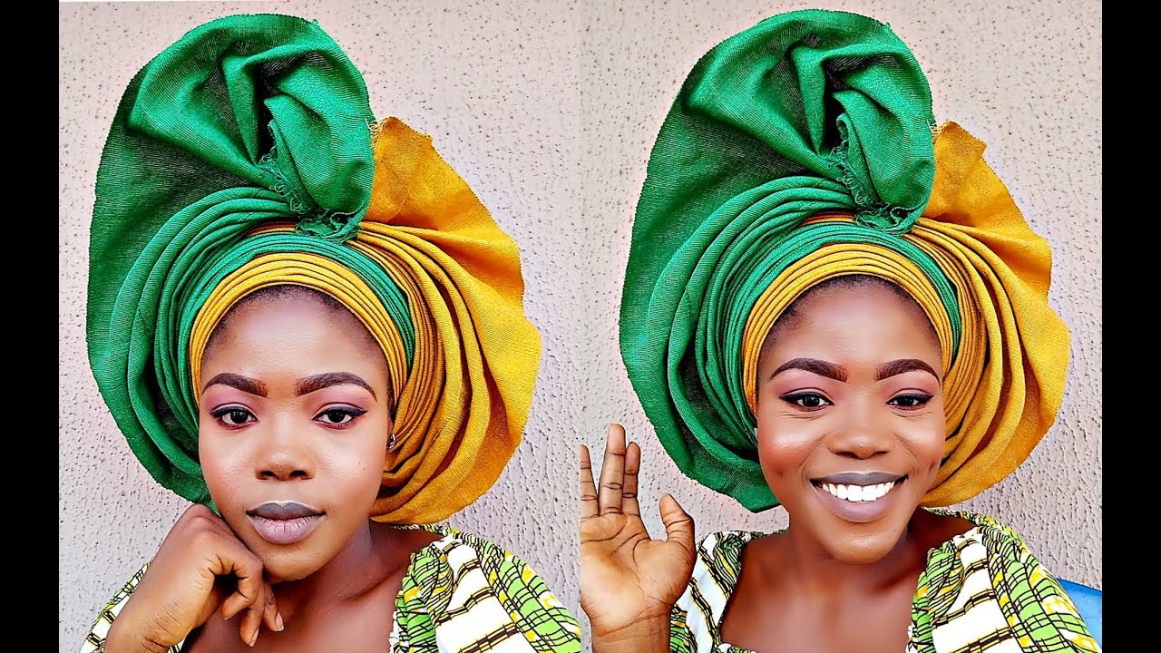 (DIY) 2020 2 IN 1 LATEST TRENDING UNCONVENTIONAL ASO'OKE GELE TUTORIAL 😱 🔥