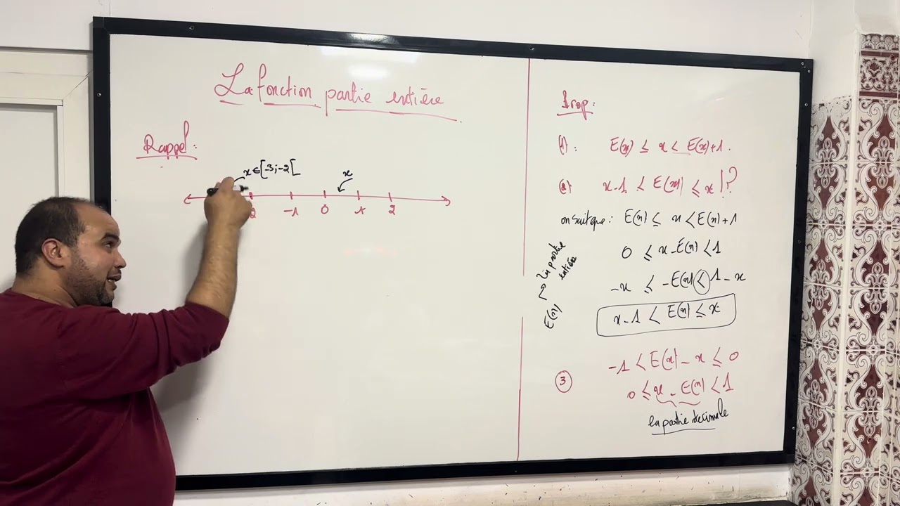 1BAC SC MATHS || la partie entière et les fonctions périodiques : Rappel et exercices corrigées  .