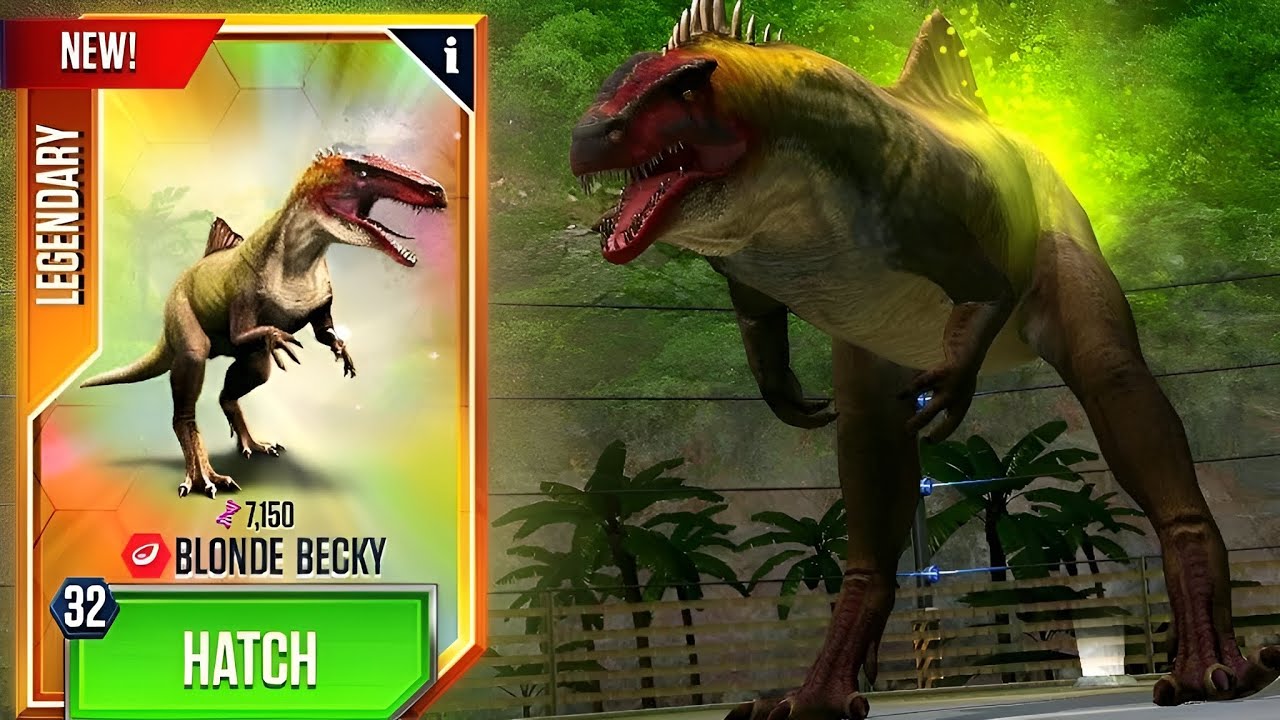 NEW LEGENDARY BLONDE BECKY MAX LEVEL 40 | JURASSIC WORLD THE GAME