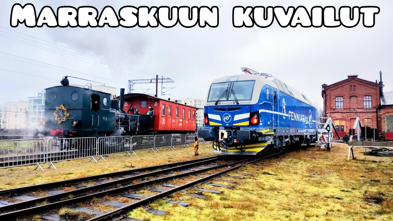 Marraskuun kuvailut - Lättähattuja & Joulujuna Suomen Rautatiemuseolla 
