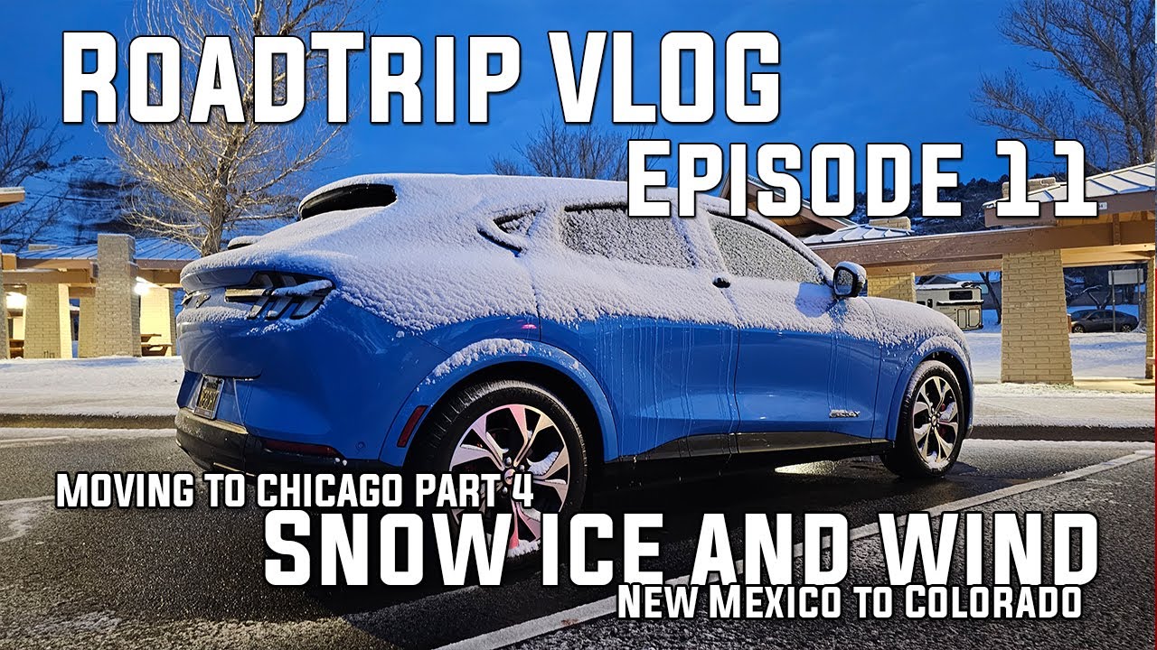 Видеоблог Mach-E Road Trip, выпуск 11 | Переезд в Чикаго, часть 4 — Снег, лёд и ветер, от Нью-Мек...